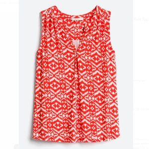 Skies are Blue Split V-Neck Knit Tank, Size S